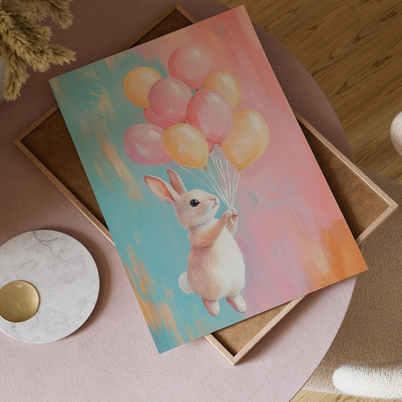 Pastel Bunny Balloons