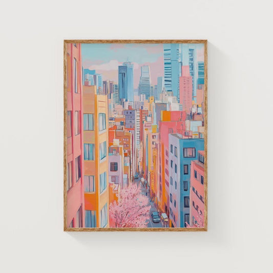 Pastel City Skyline