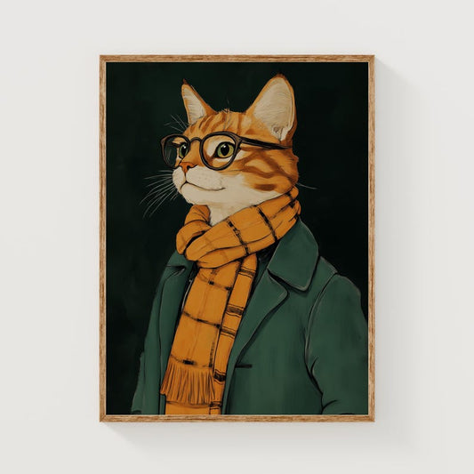 Cat with Scarf