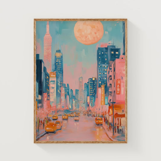 Pastel New York City by Night